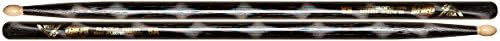 VaterColour Wrap 5A Wood Tip Drum Sticks - Black Optic