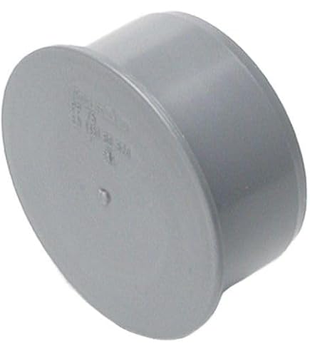 Accessoire Plomberie Extérieure Bouchons Fermeture Tube Drainage DN 75 - Lot De 2 Capuchons PVC 75mm Pour Tuyaux Capuchons Tuyaux Pvc