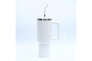 AGH life 40oz 1200ml Becher mit Griff und Stroh, 304 Doppelwandiger Vakuum Edelstahl Tragbare Autobecher Reiseflasche, Kaffeebecher für unterwegs oder Büro, Hält Kaffee Tee stundenlang heiß oder kalt