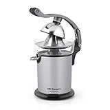 Sistema anti goteo Orbegozo EP 4000 - Exprimidor zumo eléctrico de naranjas con brazo articulado, acero inoxidable, 130 W de potencia, motor profesional AC, sistema antigoteo