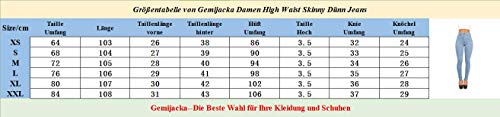 Gemijacka Damen High Waist Skinny Dünn Jeans - 