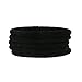 Mytoptrendz® Strong Thick Black Elastics Velvet Non Metal Snag-Free Elastic Ponytail Hair Bobbles Bands (Pack of '4')