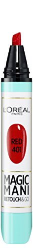 L ‚Oréal Paris Make Up Designer Magic Mani Nagellack Lackstift Filz 401 red 4 ml - 2