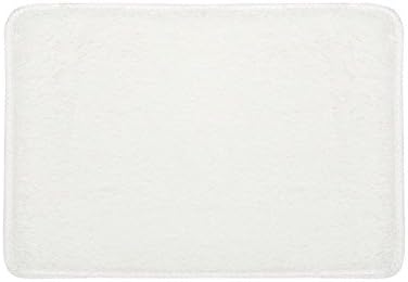 Fluffy Oval Carpet, Indexp Non Slip Shaggy Short Plush Soft Area Rug Bedroom Floor Home Kitchen Bathroom Shower Cleaning Rug Kids Playard Doormat (White, 120x80cm)