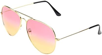 Women Classic Aviator Sunglasses Metal Frame Colored Lens UV Protection