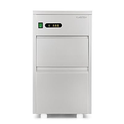 Klarstein Machine à glaçons Industrielle Puissance de 240 W Réservoir de Glace DE 3,5 kg Glace sans Arrière Goût 20 kg de Glace en 24 Heures Compresseur Puissant Très Silencieux Argent