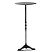 Produktbild Homy Bistro-Stehtisch rund 50cm Stein Marmor weiß Metall Gusseisen schwarz Bistrotisch- para