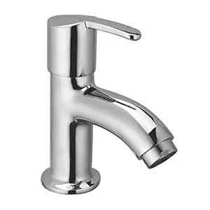 Zap Ocean Full Brass Body Chrome Finish Pillar Cock Tap for Bathroom Wash Basin and Kitchen Sink