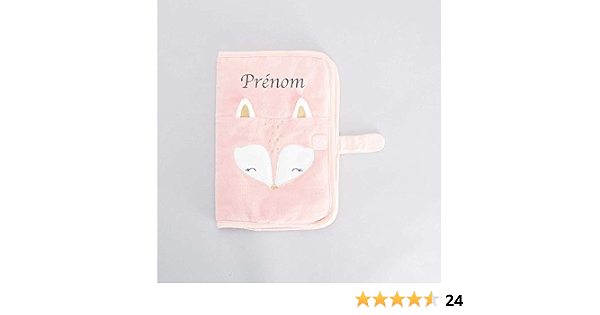Protege Carnet De Sante Fille Personnalise Prenom Renard Rose Amazon Fr Produits Handmade
