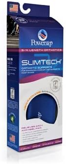 Powerstep Slimtech 3/4 Length Orthotic Insoles (3.5 - 4)