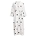 Produktbild Damen Bohemian Polka Dot Kleid Maxikleid,Zolimx Frauen Boho Tupfen Hülse mit drei Vierteln V-Ansatz Beiläufiges langes Kleid Maxi Kleid