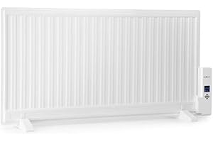 oneConcept Mobile Radiateur à Bain d'Huile Fixation Murale, Faible Consommation d'Energie et Silencieux, 1000W, avec Thermostat, Tactile, Chauffage d'Appoint Electrique