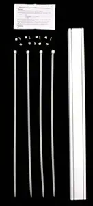 Retract-A-Gate Stair Banister Kit (36 inches tall, white)