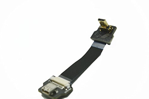Neue schwarze FPV HDMI Kabel Micro Schnittstelle zu Mikro-weiblich für GH4 BMPCC A5000 A6000 A7S A7R 90 Grad DJI 5CM - 8