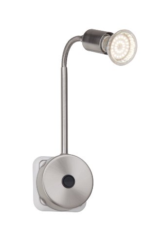 Brilliant G28842/13 - Foco LED de enchufe (metálico, 2,5 W), color plateado