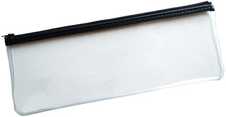 Premier Student Solutions Long Clear Pencil Case - 330 x 120mm - Black