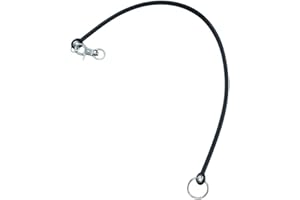 SALPIE Laccetto Portachiavi per Bloccasterzo e Antifurto Auto, in Silicone con Moschettone e Gancio per Chiavi Blockshaft-Vari Colori (nero)