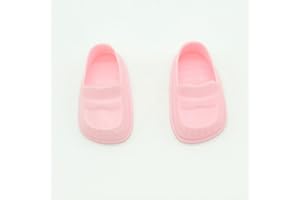 Folk Artesanía Par Zapatos mocasín de Calidad muñecas maniquí Tipo Mediano. Ideales para clásica 33 cm, Medidas 4.8 x 2.6 cm. En Colores a Elegir. Fabricado en España (Rosa)