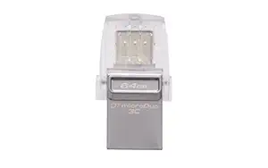 Kingston DataTraveler MicroDuo 3C 64GB Flash Drive (Gray)