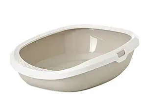 Savic Gizmo Cat Litter Tray with Rim (Mocha)