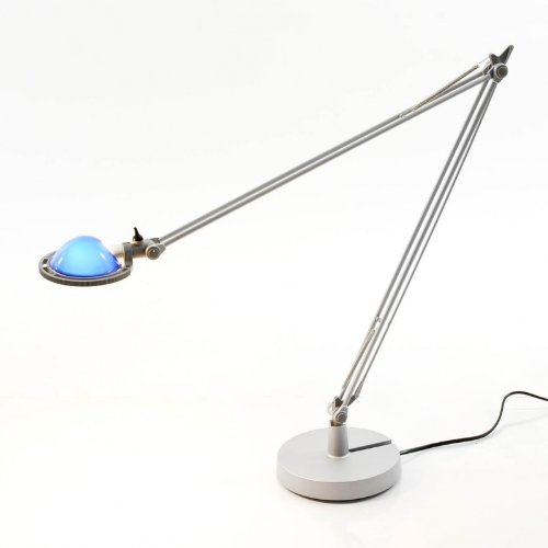 Preisvergleich Produktbild Luceplan Berenice Tavolo Grande mit Tischfuß, aluminium Aluminium Diffusor blau