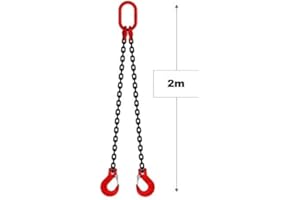 BEST4FORST Kettengehänge Anschlagkette 2m 2 Strang Krangehänge Hohe Festigkeit (2m 2-Strang)