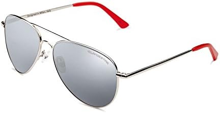 Clandestine Aviator Silver R Silver - Polarised Men &amp; Women Sunglasses