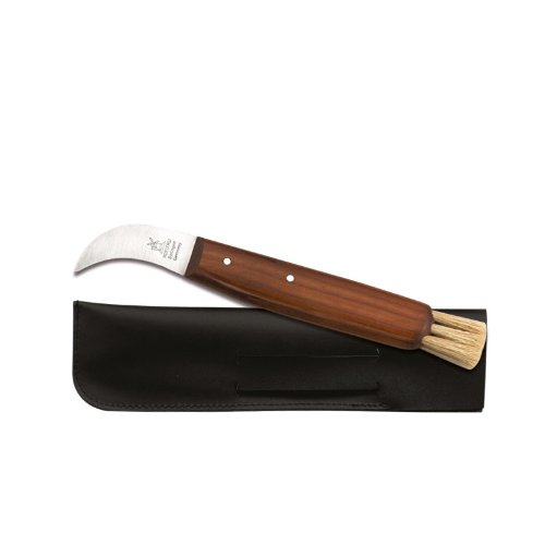 Windmühlenmesser Pilzpflückmesser 4,6cm + Etui Pflaume