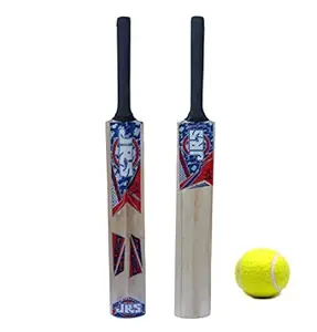 JRS Word Cricket Bat with Free Ball for Boys & Kids Size Variation (Sticker multibrands) with Variation