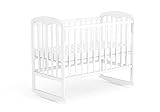 Polini Kids Babyzimmer Set mit Babybett/Gitterbett Siple 323 und Wickelkommode inclusive Matratze in weiß - 3