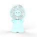 Produktbild WYFDM Tragbare Handheld Fans, Mini Cartoon Fan USB Desk Fan Rechargeable Battery Fan Mit Nachtlicht für Home Office Camping und Reisen,Blue