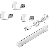 Guffi L18 Portable USB LED Mini Tube Light, High Brightness Cool Daylight for Small Rooms, Shops, Cars - 1 Mtr & 3 Pc USB Min