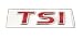 Produktbild Original VW Emblem TSI 7E0 853 675 J 78mm Volkswagen Schriftzug Chrom Rot neu