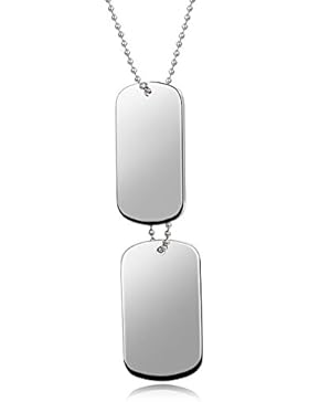 Herren Dog Tag Halskette Motorradfahrer Einstellbare Kette,Text Gravieren,Weihnachtsgeschenk