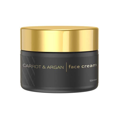 Crema Illuminante Per Viso Con Argan & Carota 50g - Combatte Iperpigmentazione e Scolorimento Cutaneo, Lenisce, Illumina, Idrata e Rivitalizza la Pelle, Ingredienti Naturali - Eco Masters