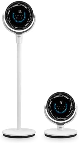 Ufesa Ventilatore Kodiak SilentAirMotion Circolatore d’Aria 3D, Motore Brushless, 24W, Sistema Vortex Motion, 12 Velocità, 3 Modalità, Oscillazione 3D, Schermo Touch LCD, Regolabile, Telecomando
