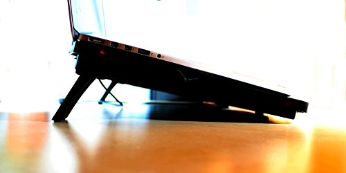 Takit S03 – Laptop cooler 15-17 Zoll Notebook lüfter, 4 x 125mm Lüfter mit 1200 UPM, 2 x USB, tragbar, LED Rot - 5