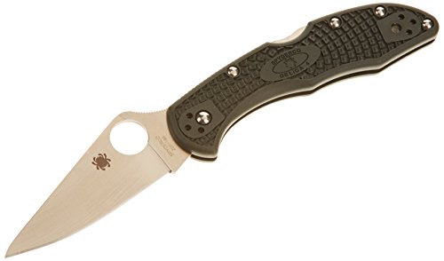 Spyderco C11PGRE Delica Zdp-189 - Navaja (Filo Liso), Color Verde