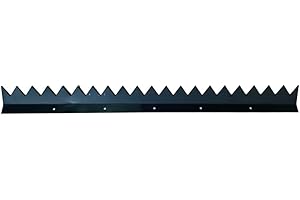 ROG GARDEN-LINE ZACKENLEISTE MIT ABKANTUNG ZUM AUFSCHRAUBEN - 1 METER STAHL VERZINKT SCHWARZ PULVERBESCHICHTET