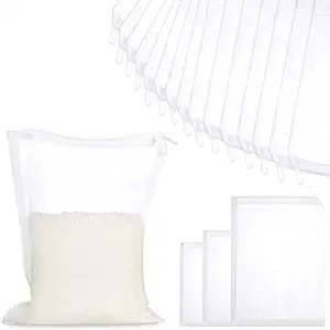 15 Pieces Aquarium Filter Bags with Zipper 3 Sizes 150 Micra Fine Filter Media Bags Nylon Fish Tank Bags for Activated Carbon Biospheres Ceramic Rings, 4 x 6 Inch, 7.9 x 6 Inch, 7.9 x 11.8 Inch