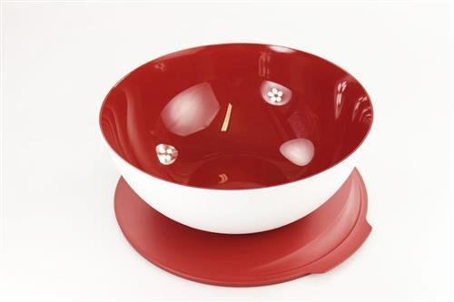 TUPPERWARE Allegra 5,0 L rot weiß Servier Schüssel Schale Servierschalen - 6