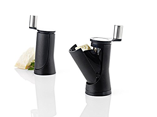 Käsemühle Pisa Schwarz, Spülmaschinengeeignet, Edelstahl/Kunststoff, D: 6 Cm, H: 16 Cm