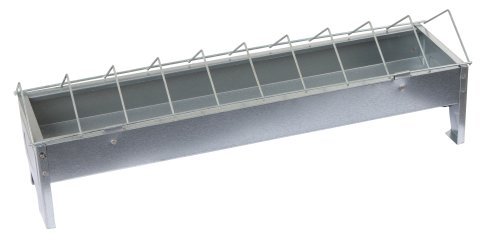 Kerbl 71301 Futtertrog verzinkt 50 cm, 10 cm breit für Hühner
