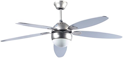 Sichler Haushaltsgeräte Großer Deckenventilator VT-997 m. Holzflügeln, Licht, Fernbed. Ø132 cm - 2