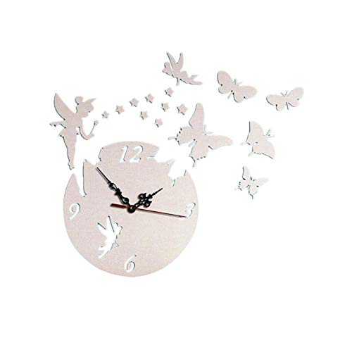 SUPERLOVE Orologio Specchio Decorazioni da Parete, Adesivi Murali Specchio 3D Moda Stile Moderno Farfalla DIY Orologio da Parete Adesivo da Parete per Soggiorno Camera da letto Decorazioni per la casa