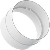 &Oslash; 100 mm Connector for Round Ventilation Pipes - Duct/Ventilation Duct - PVC Plastic