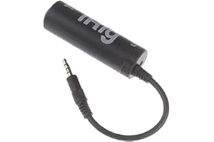 ROSOJODG Schwarze Gitarren-Schnittstelle, I-Rig-Konverter, Ersatz-Gitarre für Telefon, Gitarre, Audio-Schnittstelle, Telefon-Tuner, leichter Audio-Adapter für iPhone, iPad und Android-Smartphones und Tablets,