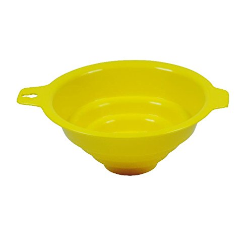 Viva-Haushaltswaren – Universal Einfülltrichter / Trichter / Einmachtrichter mit Arretierung aus gelbem Kunststoff – für Öffnungen von Ø 4,5 cm – 11,5 cm – produziert in Deutschland - 2