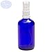 100ml BLUE Glass Bottles with White ATOMISER Spray. Essential Oil / Aromatherapy Use