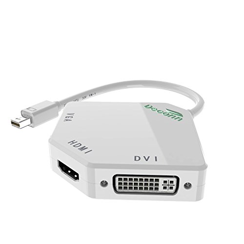 CableDeconn Multifunktions-Thunderbolt Mini Displayport DP auf HDMI VGA DVI Kabel Konverter Adapter für MacBook Pro Air - 8